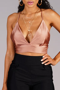 Blush Satin Bralette